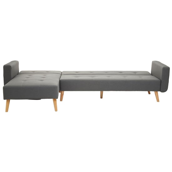 Hansa Large Velvet Corner Sofa In Grey_1