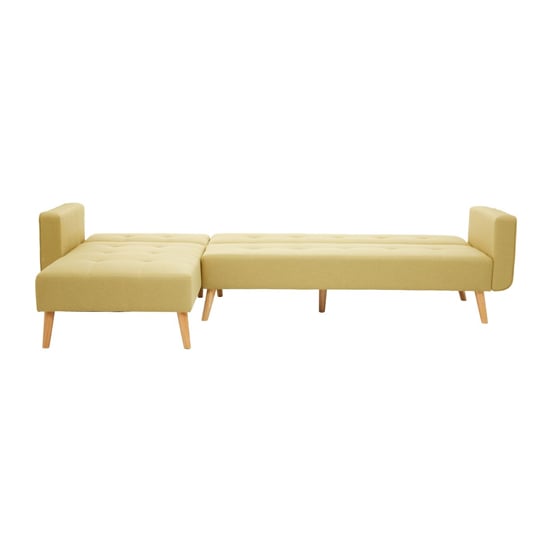 Hansa Large Velvet Corner Sofa In Olive