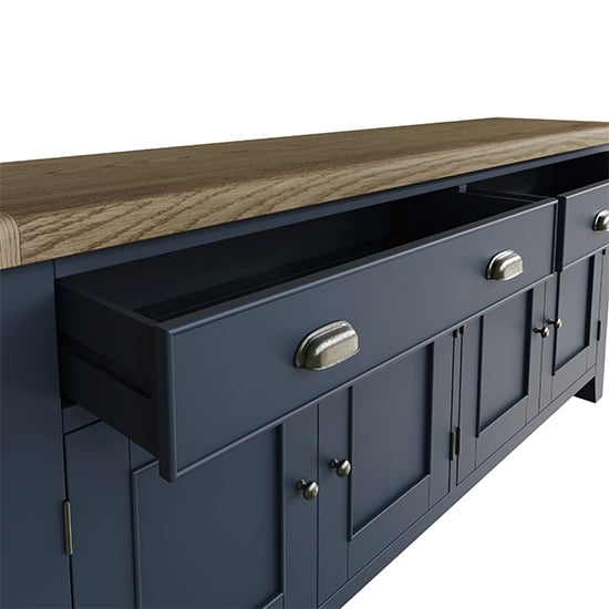 Hants Wooden 4 Doors And 2 Drawers Sideboard In Blue_5