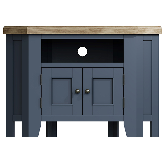 Hants Corner Wooden 2 Doors And Shelf TV Stand In Blue_4