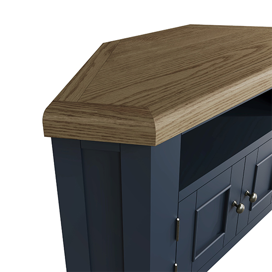 Hants Corner Wooden 2 Doors And Shelf TV Stand In Blue_5