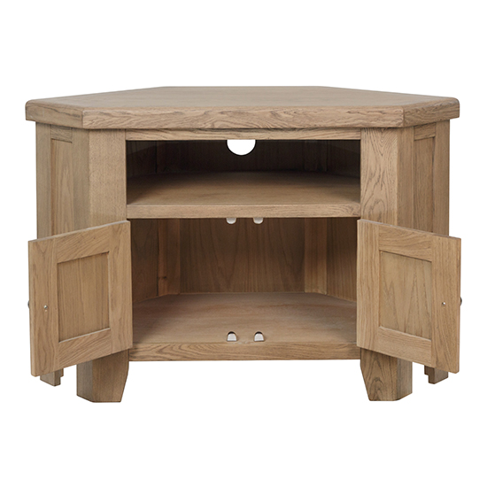 Hants Corner Wooden 2 Doors TV Stand In Smoked Oak_4