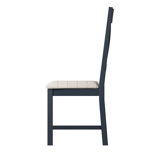 Hants Cross Back Dining Chair In Blue With Natural Seat_3