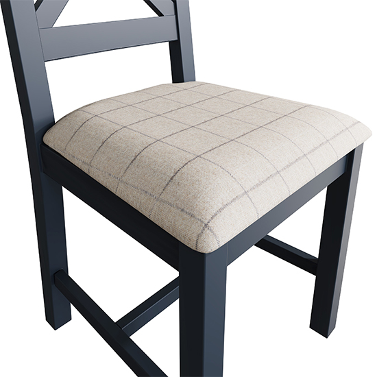 Hants Cross Back Dining Chair In Blue With Natural Seat_4