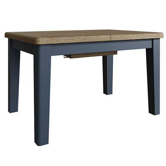 Photo of Hants extending wooden 130cm dining table in blue