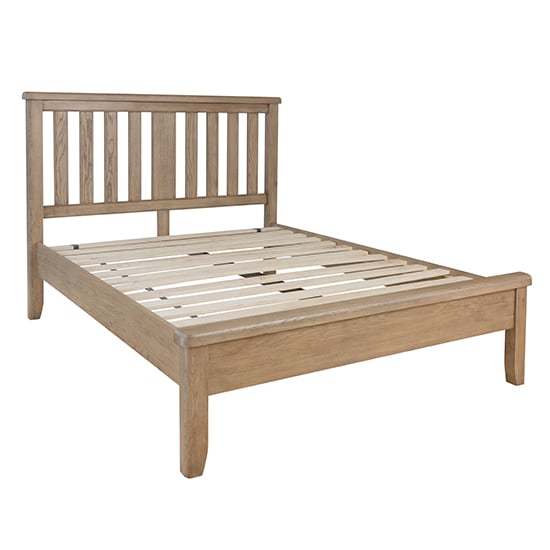 Hants Wooden Low End Super King Size Bed In Smoked Oak