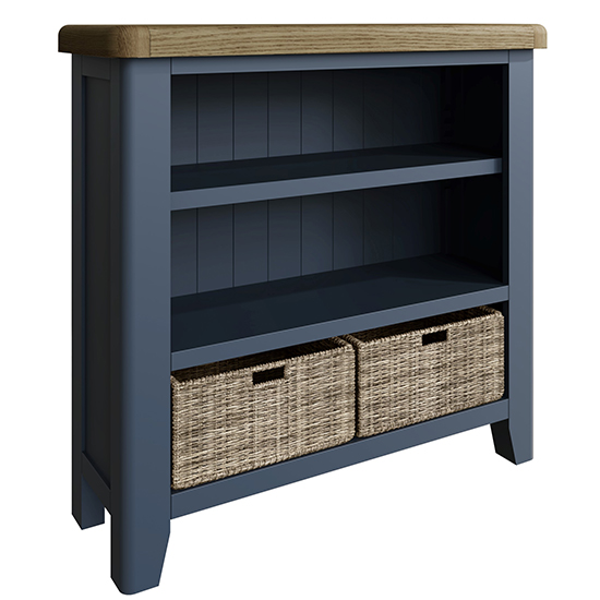 Photo of Hants small wooden bookcase in blue