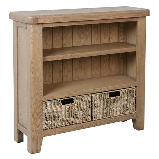 Hants Small Wooden Bookcase In Smoked Oak