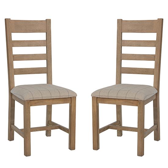 Hants Smoked Oak Dining Chair With Natural Seat In Pair Furniture in