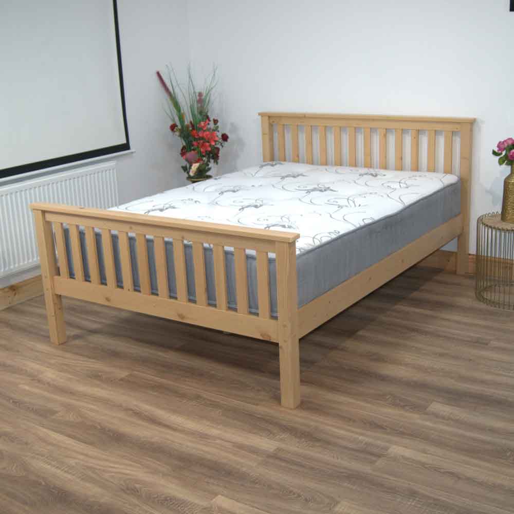 Hants Wooden Double Bed In Natural