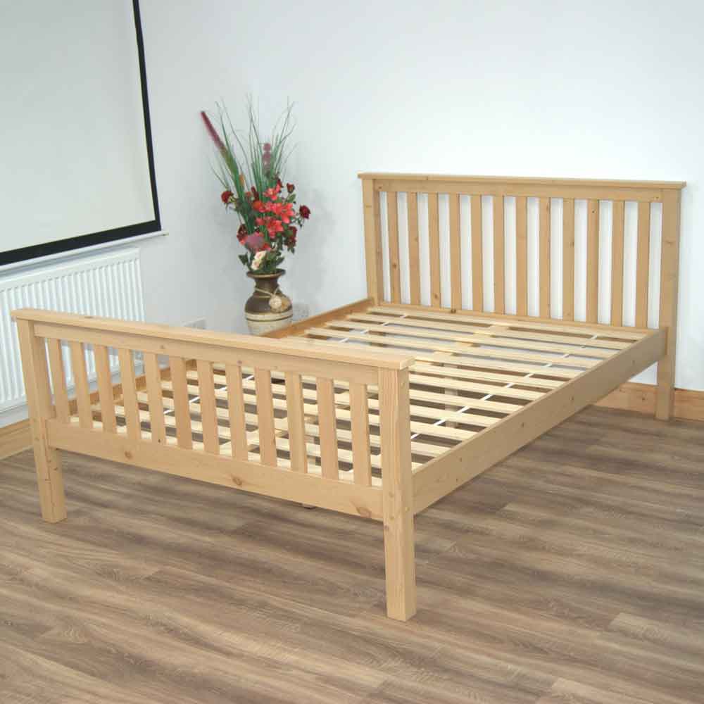 Hants Wooden Double Bed In Natural