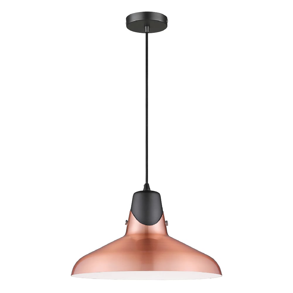 Read more about Hanwell copper shade pendant light in matt black