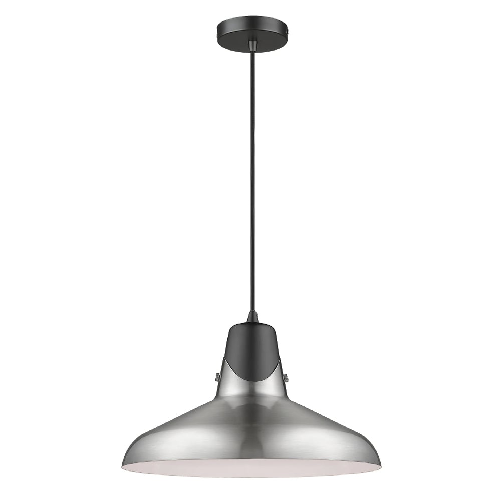 Read more about Hanwell satin nickel shade pendant light in matt black