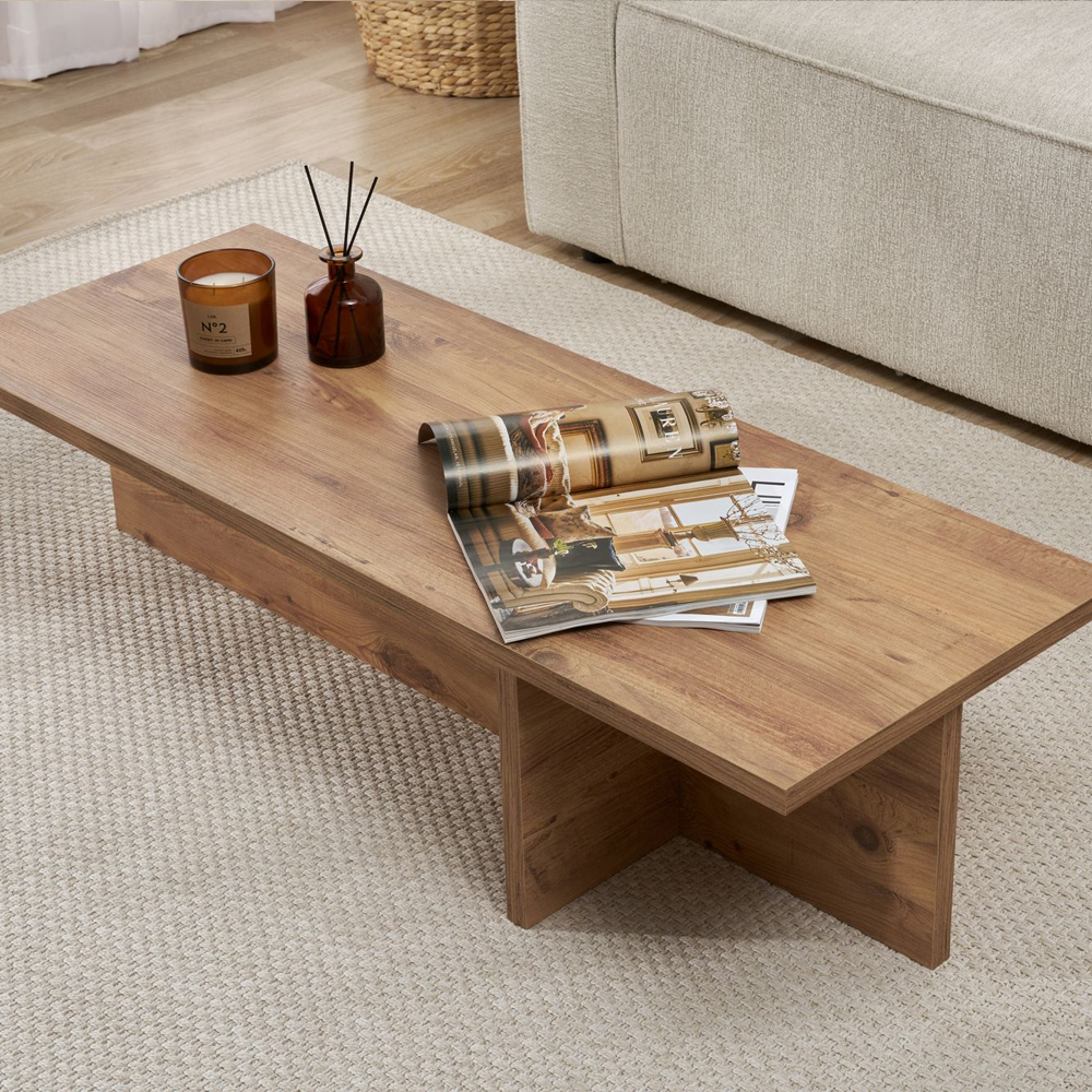 Harbor Rectangular Wooden Coffee Table in Atlantic Pine