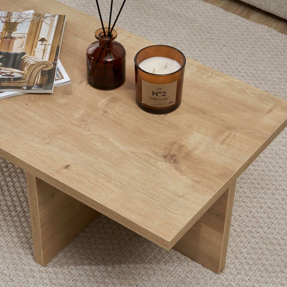 Harbor Rectangular Wooden Coffee Table in Sapphire Oak