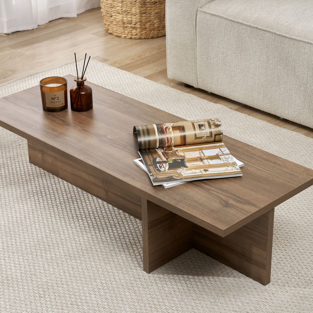 Harbor Rectangular Wooden Coffee Table in Venezia Walnut