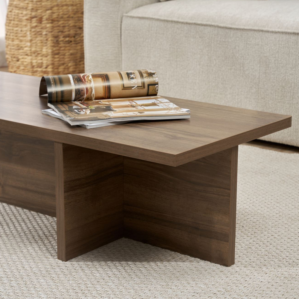 Harbor Rectangular Wooden Coffee Table in Venezia Walnut