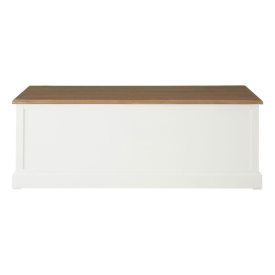 Hardtik Low Wooden Coffee Table In Natural And White