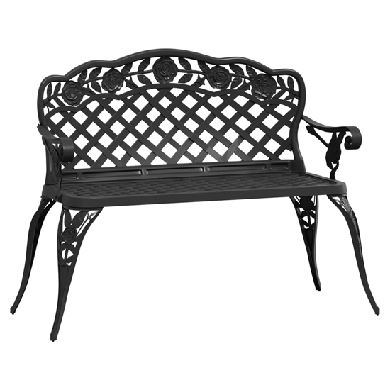 Harini Outdoor Cast Aluminium Seating Bench In Black_2