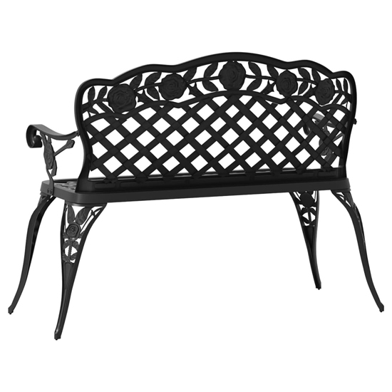 Harini Outdoor Cast Aluminium Seating Bench In Black_5