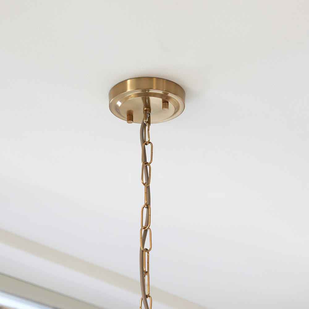 Harlee Metal Ceiling Pendant Light in Brushed Aged Brass