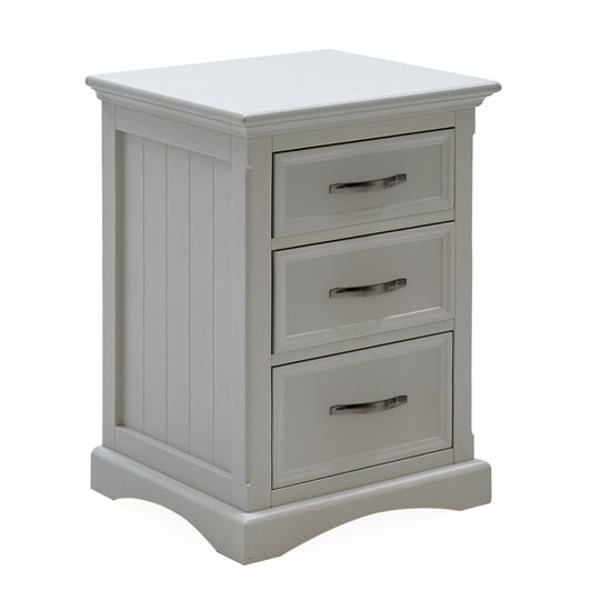 Harlow Wooden Bedside Table In Grey Sale
