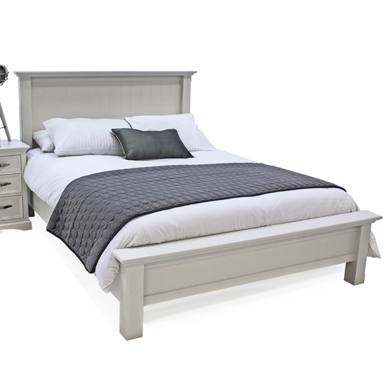Harlow Wooden Super King Size Bed In White Furniture in Fashion