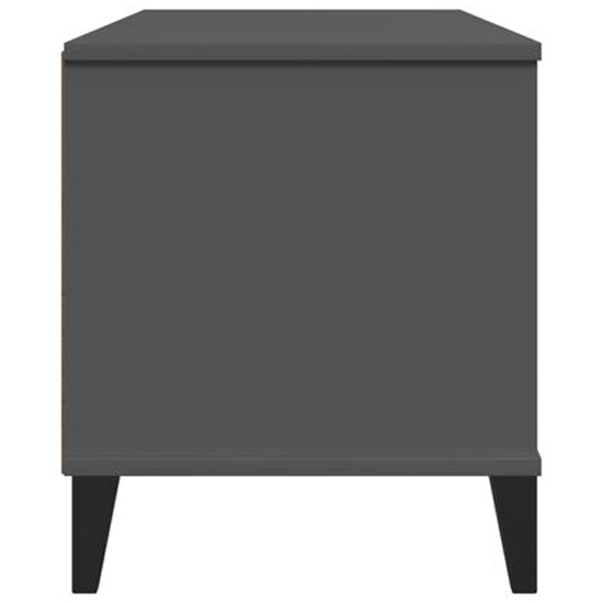 Harlow Wooden TV Stand With 2 drawers In Anthracite Grey