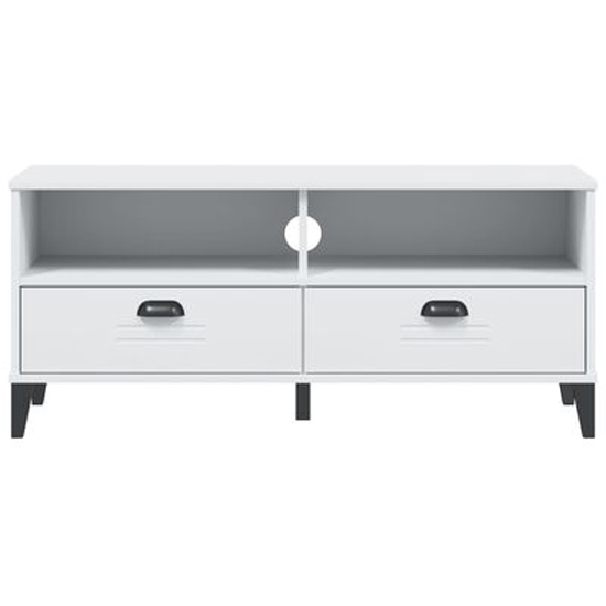 Harlow Wooden TV Stand With 2 drawers In White
