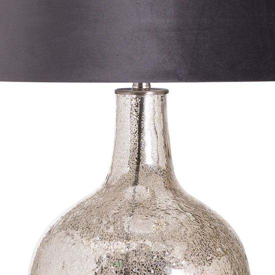 Harmon Ceramic Table Lamp In Silver With Grey Shade_2