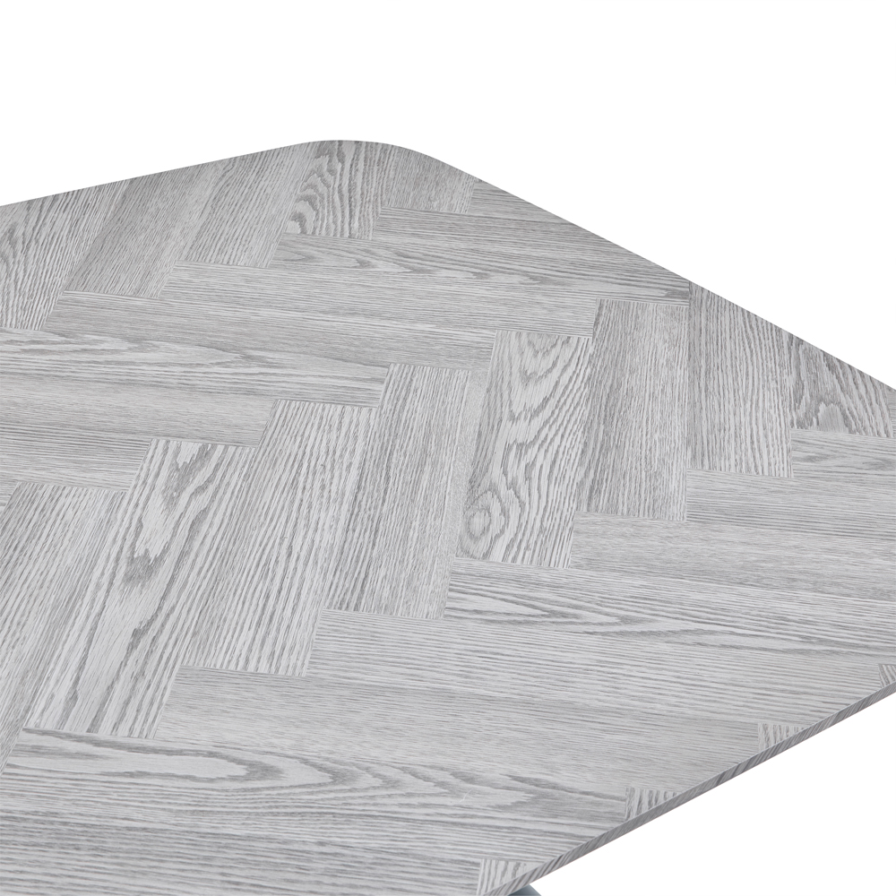 Harmony Grey Wooden Dining Table with 6 Biscuit Chairs