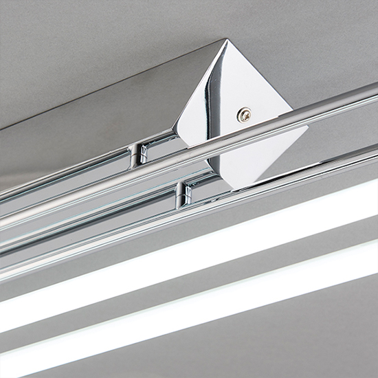 Harper LED 2 Light Large Flush Ceiling Light In Polished Chrome