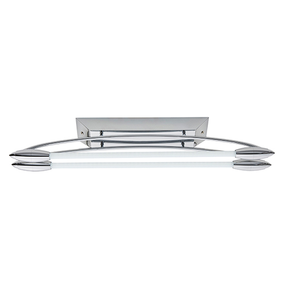 Photo of Harper led 2 light small flush ceiling light in polished chrome