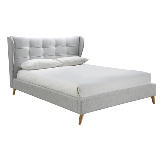 Harper Fabric Small Double Bed In Dove Grey_4