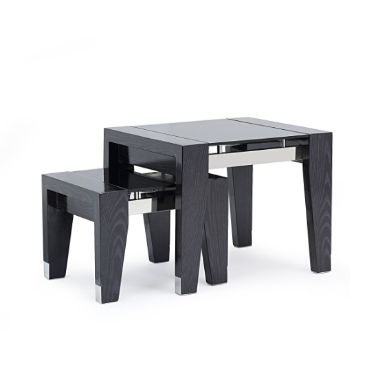 Harper Gl Nesting Tables Square In Black Apricot 27923 Harper Gl Nesting Tables Square In Black Apricot