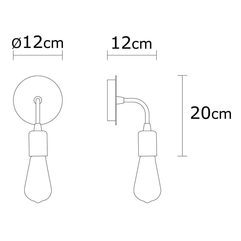 Harput Metal Wall Lamp in Black