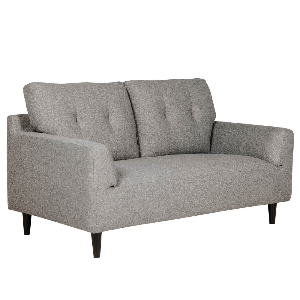 Read more about Harringay fabric 2 seater sofa with black legs in charcoal