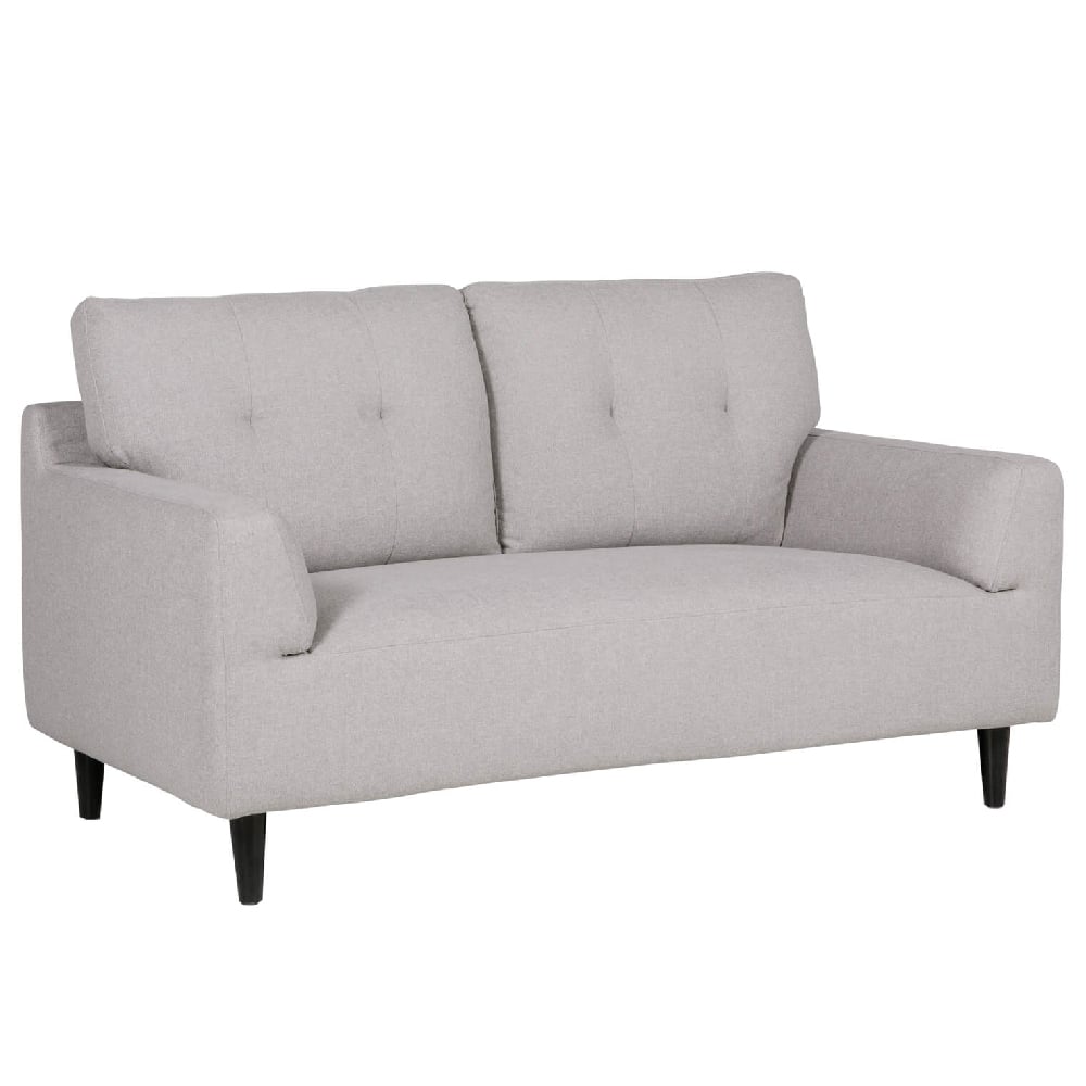 Read more about Harringay fabric 2 seater sofa with black legs in light grey