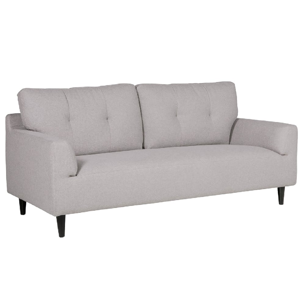 Read more about Harringay fabric 3 seater sofa with black legs in light grey