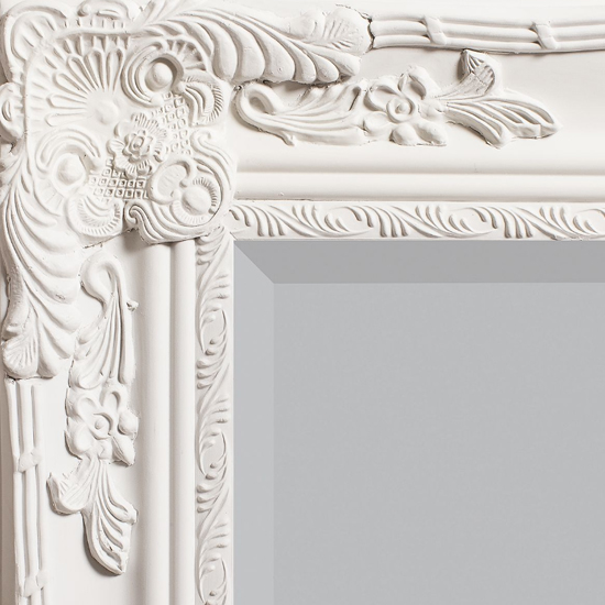 Harris Bevelled Leaner Floor Mirror In Cream