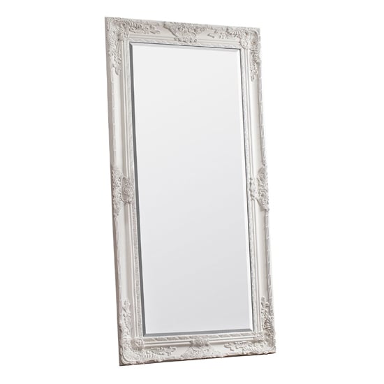 Product photograph of Harris Bevelled Leaner Floor Mirror In Cream from Furniture in Fashion