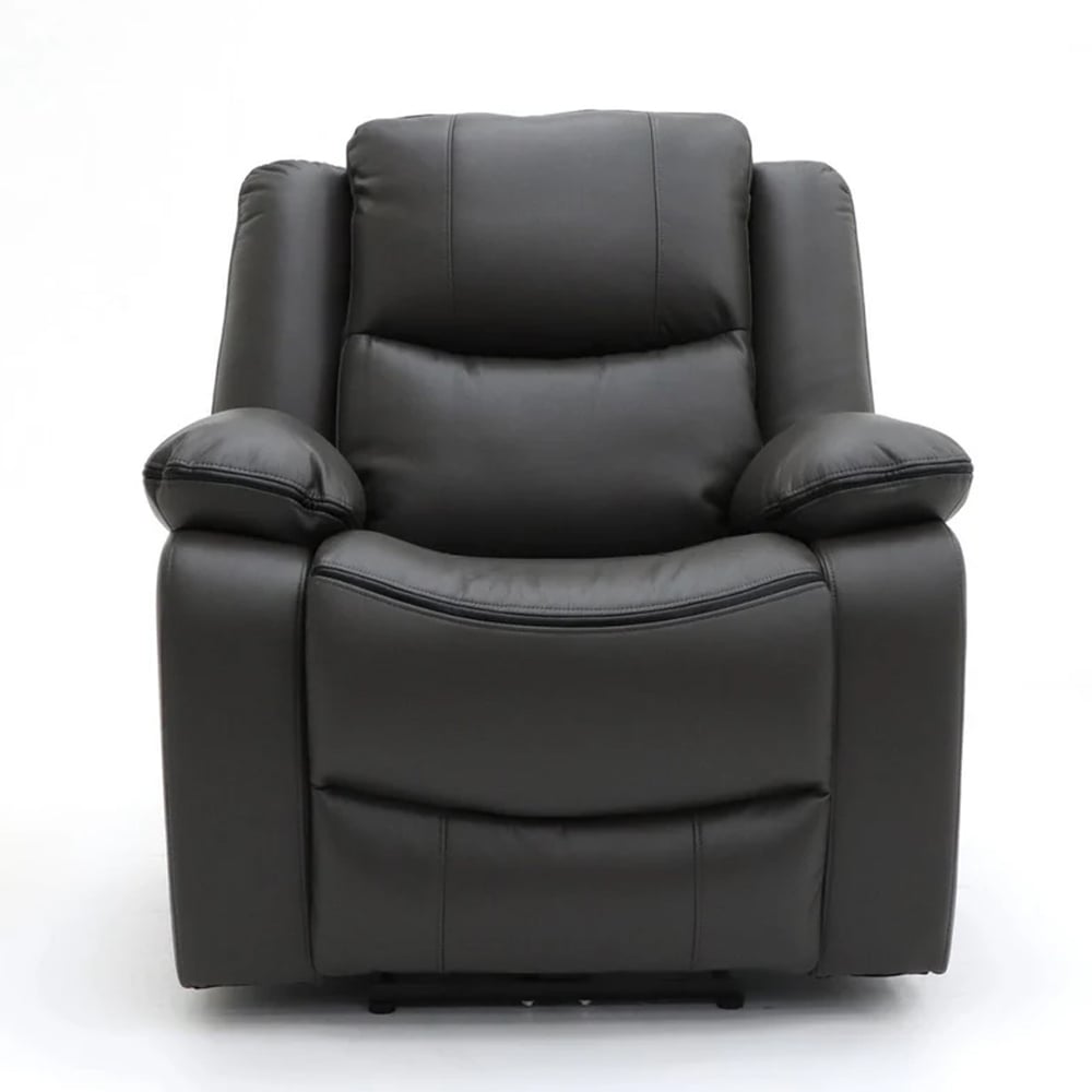 Read more about Harris faux leather electric recliner 1 seater sofa in grey
