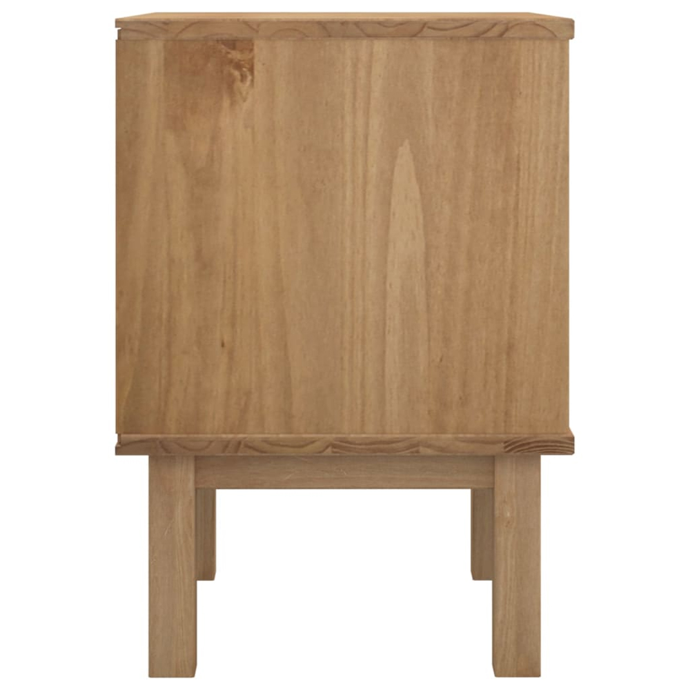 Harrow Wooden Bedside Cabinet With 2 Drawers In Brown