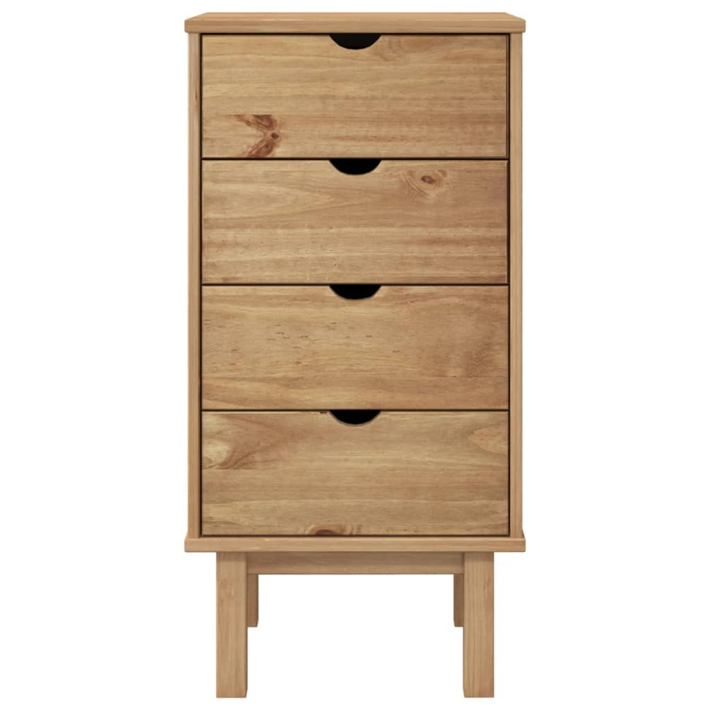 Harrow Wooden Chest Of 4 Drawers Tall In Brown