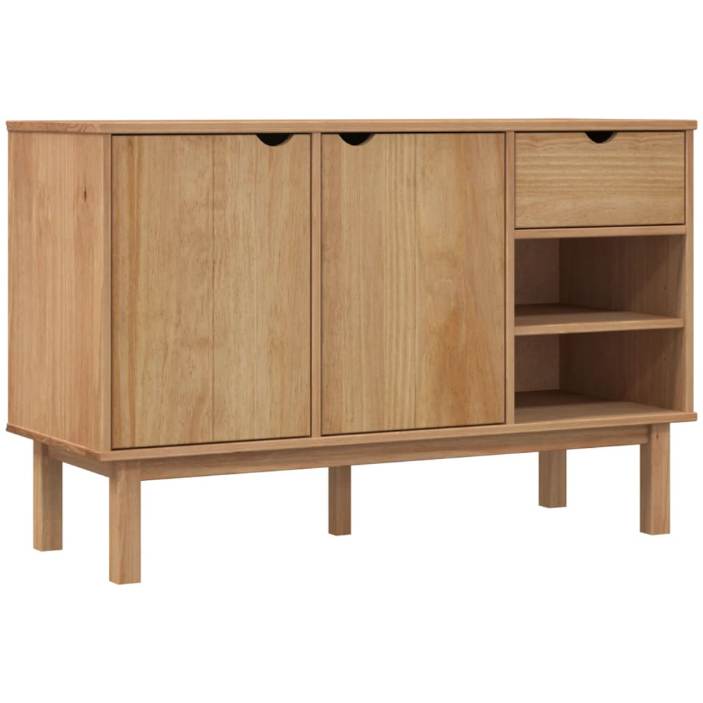 Harrow Wooden Sideboard With 2 Doors 1 Drawer In Brown
