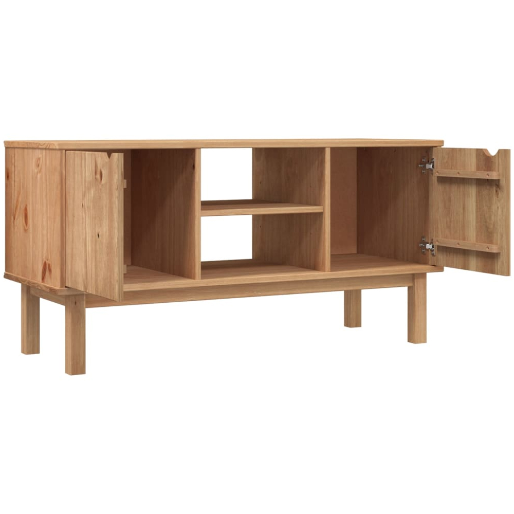 Harrow Wooden TV Stand With 2 Doors In Brown