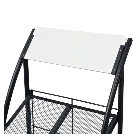 Hart Metal Magazine Rack With 4 Shelves In Black