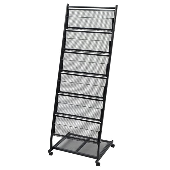 Read more about Hart metal magazine rack with 6 shelves in black
