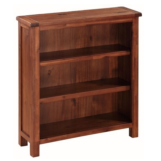Hart Wooden Low Bookcase In Acacia Finish Furniture in Fashion