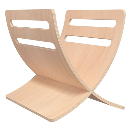 Hart Wooden Magazine Rack Floor Standing In Beige